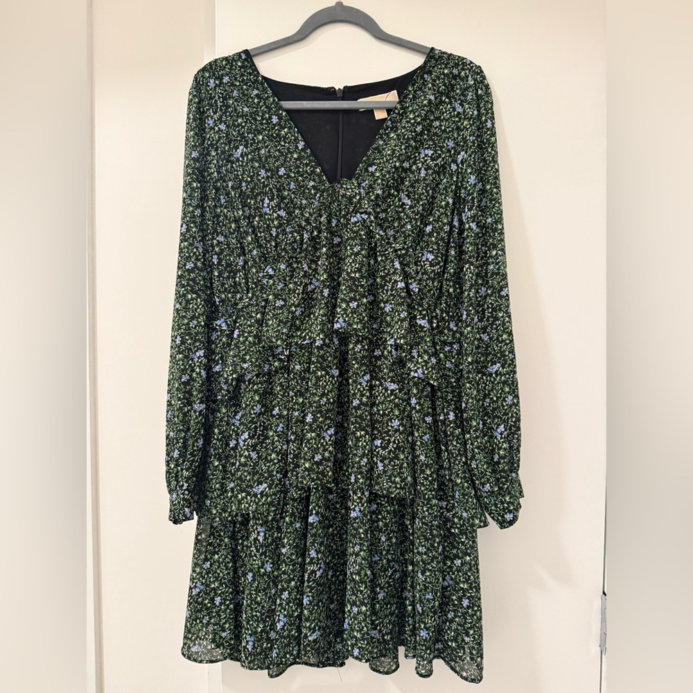 Michael Michael Kora green floral dress